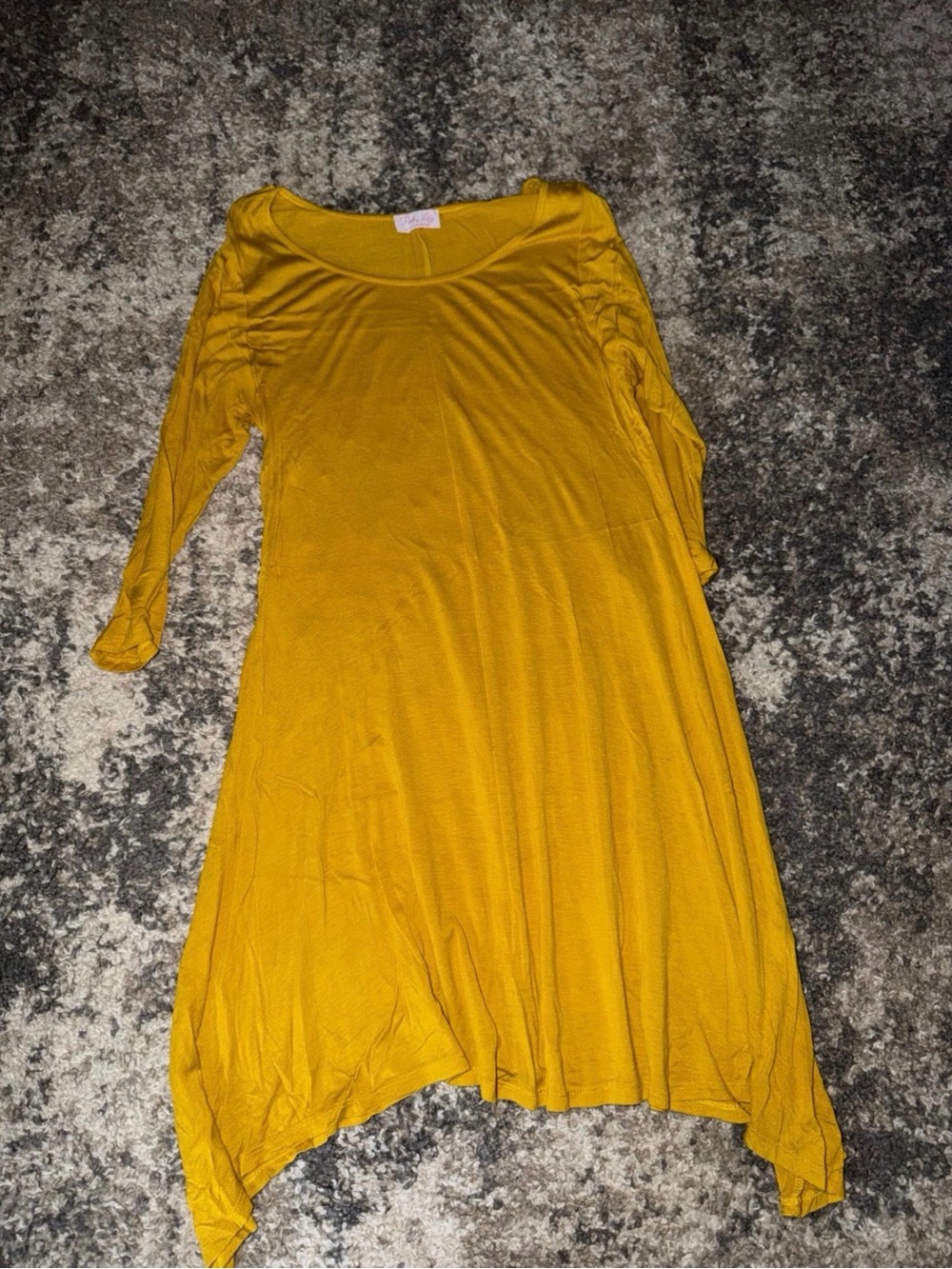 Pink Lily Mustard Yellow Scoop Neck Midi Dress
